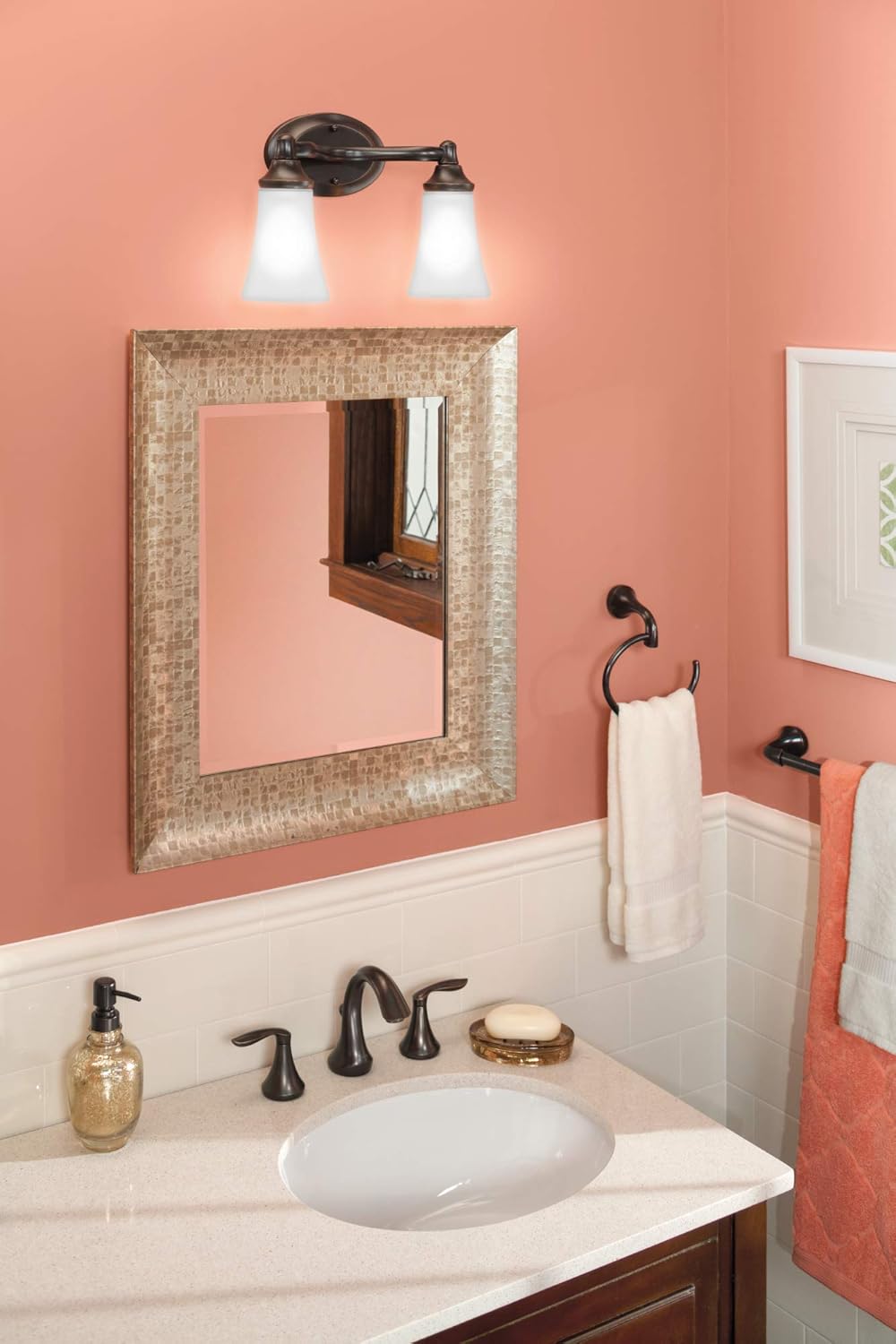 Super Sale 🛒 Moen YB2862ORB Eva 2-Light Dual-Mount Bath Bathroom Vanity Fixture with Frosted Glass, Oil Rubbed Bronze Free Shipping 🛒 Moen YB2862ORB Eva 2-Light Dual-Mount Bath Bathroom Vanity Fixture with Frosted Glass, Oil Rubbed Bronze
