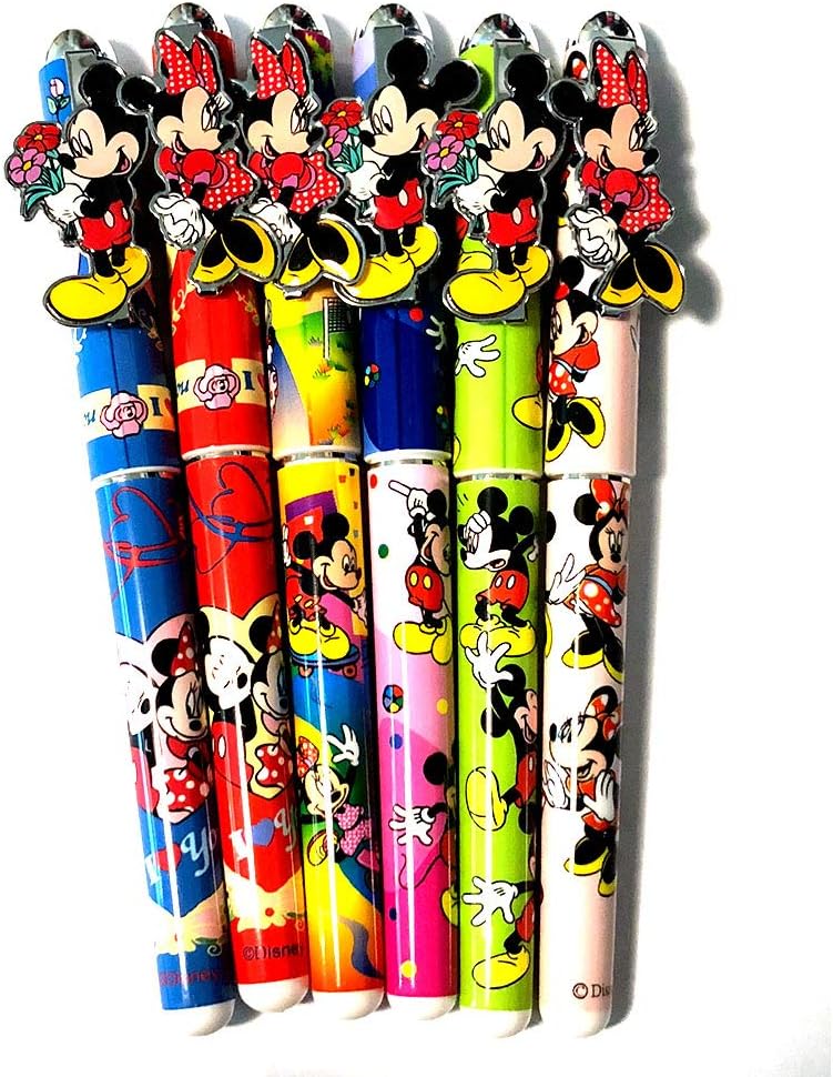 Colorful Mickey & Minnie Mouse Pen Set 6PCS