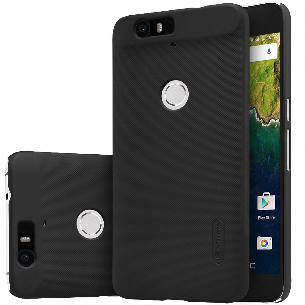 Sincowr Super Shield Shell Hard Skin Back Case Cover for Google Nexus 6P + 1 pack of screen protector (For Google Nexus 6P) (BLACK)