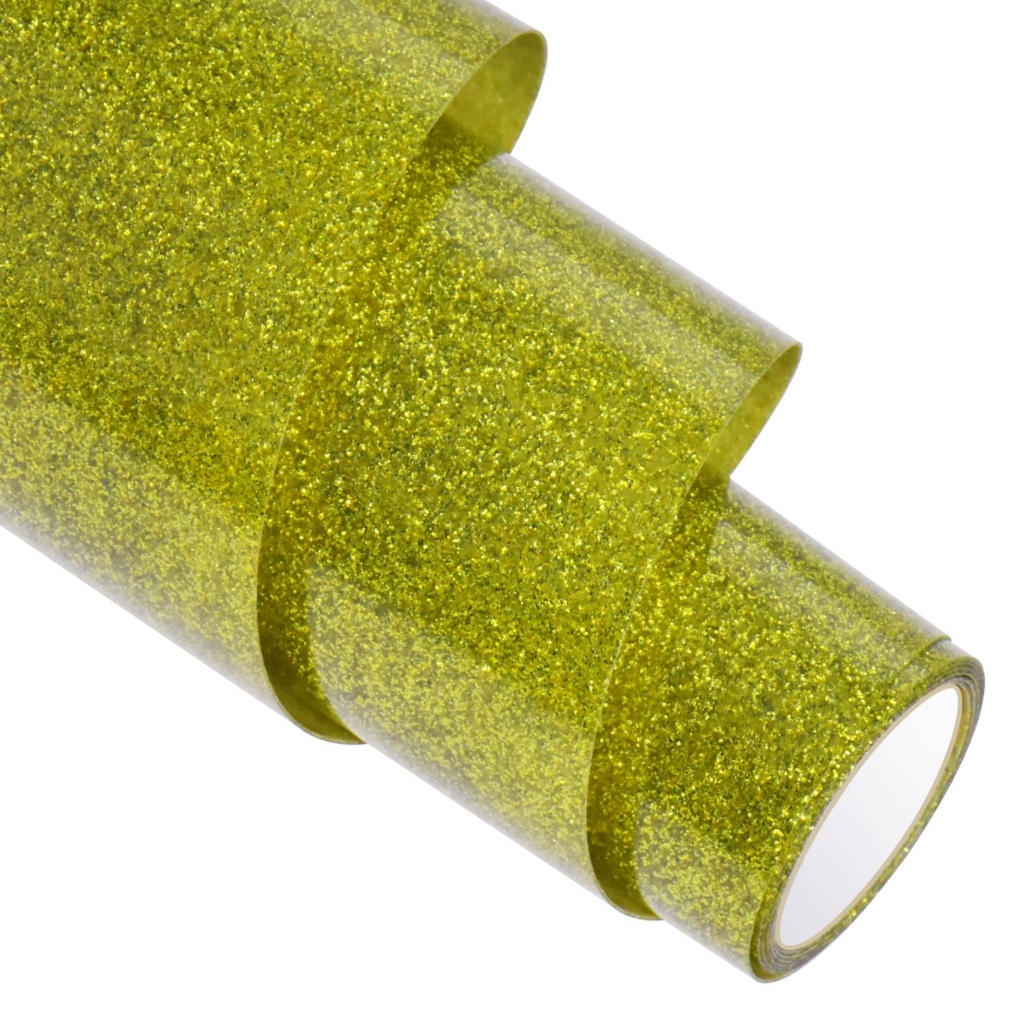 BOSADA Heat Transfer Vinyl 12 x 40 inches Glitter HTV Iron on Transfer Paper for DIY Clothing,Logo,Hat,Fabric (Glitter Light Green)