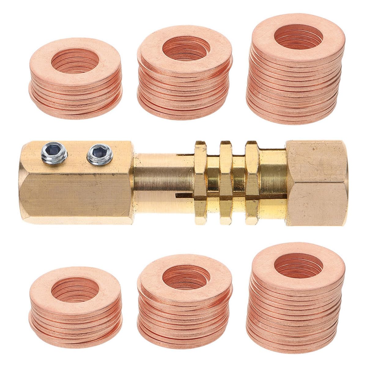 Mobestech Kit de 200 Rondelles D’étanchéité en Cuivre, Anneaux Métriques pour Bouchon de Vidange D’huile, Joint Plat Métallique pour Automobile