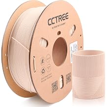 CCTREE Matte PLA 3D Printer Filament 1.75mm, Matt Surface & Easy Printing 3D Printing Filament, 1kg Spool 2.2 lbs, Accuracy +/- 0.03 mm, Fit Most FDM Printers, Beige