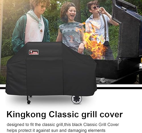 Miniatura 7 de Kingkong 7552 - Funda para parrillas de gas Weber Genesis, color plateado y dorado 2000-5500, negra