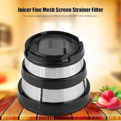 Miniatura 2 de Juicer lento Filtro de filtro de pantalla de malla fina Agujero pequeño para piezas HH-SBF11 HU-19SGM (negro)