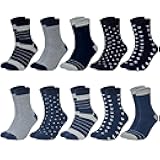 Chalier Cozy 10 Pairs Womens Cotton Socks Soft Ladies Multiple Colors Patterned Gifts Socks for Womens Girls
