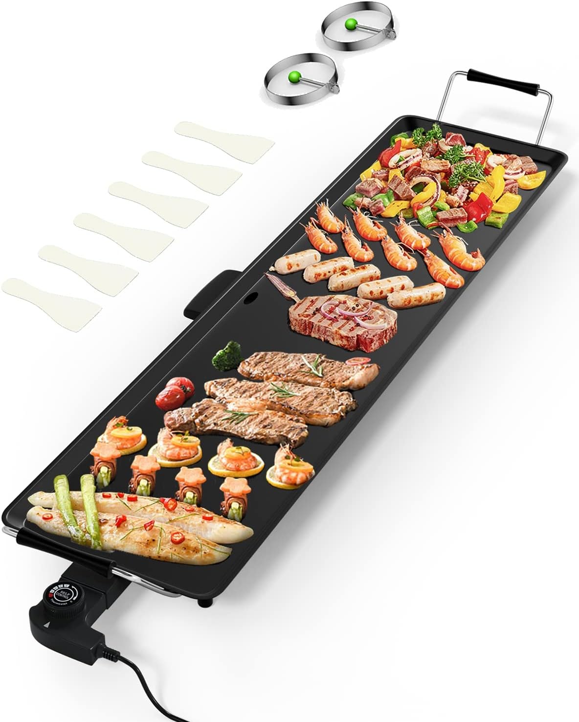 Mayjooy 35” Electric Griddle, Smokeless Teppanyaki Grill