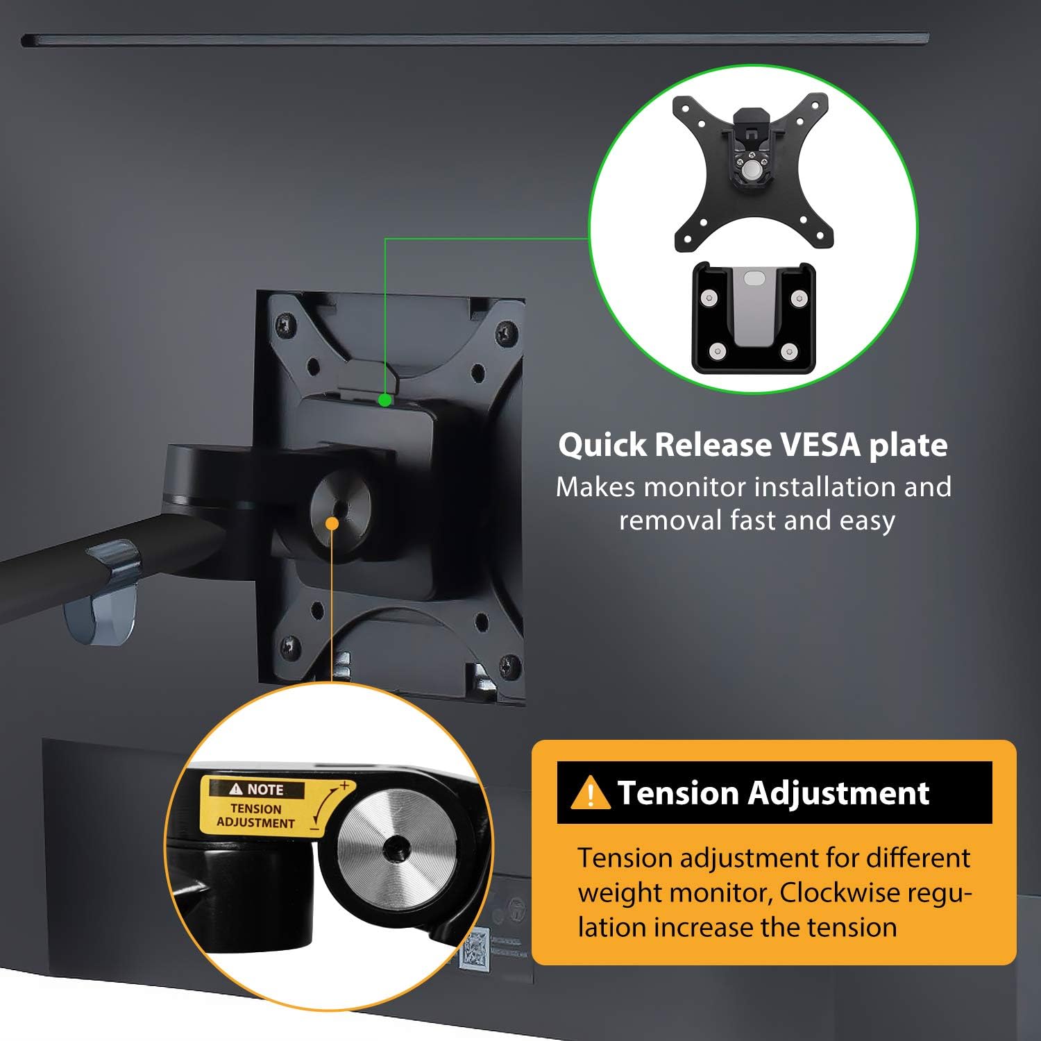 One-Day Sale: Up to 70% Off viozon Monitor and Laptop Mount, 3-in-1 Adjustable Triple Monitor Arm Desk Mounts, Dual Desk Arm Stand/Holder for 17 to 27 Inch LCD Computer Screens, Extra Tray Fits 12 to 17 inch Laptops (OL-10T-B)