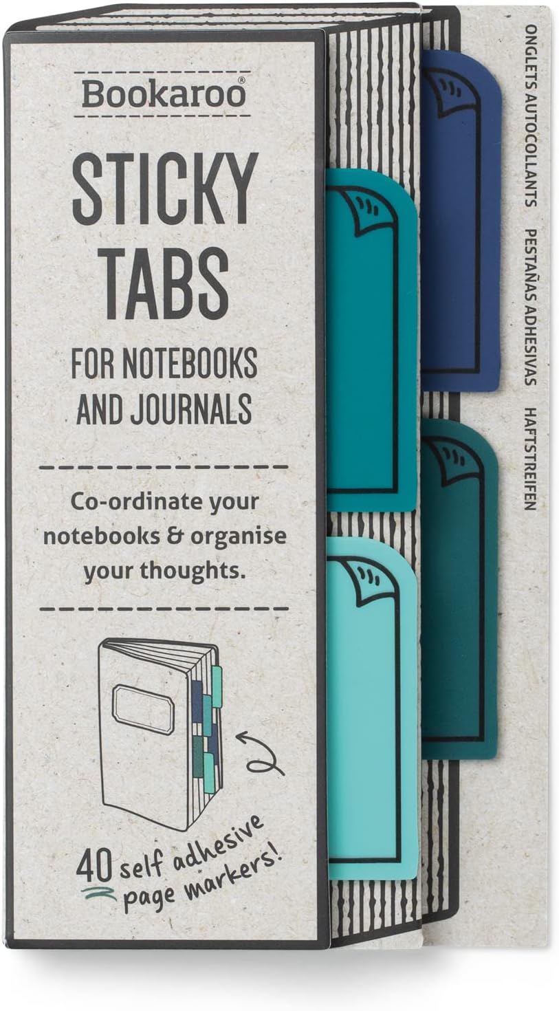 IF Bookaroo Sticky Tabs - Blues, White