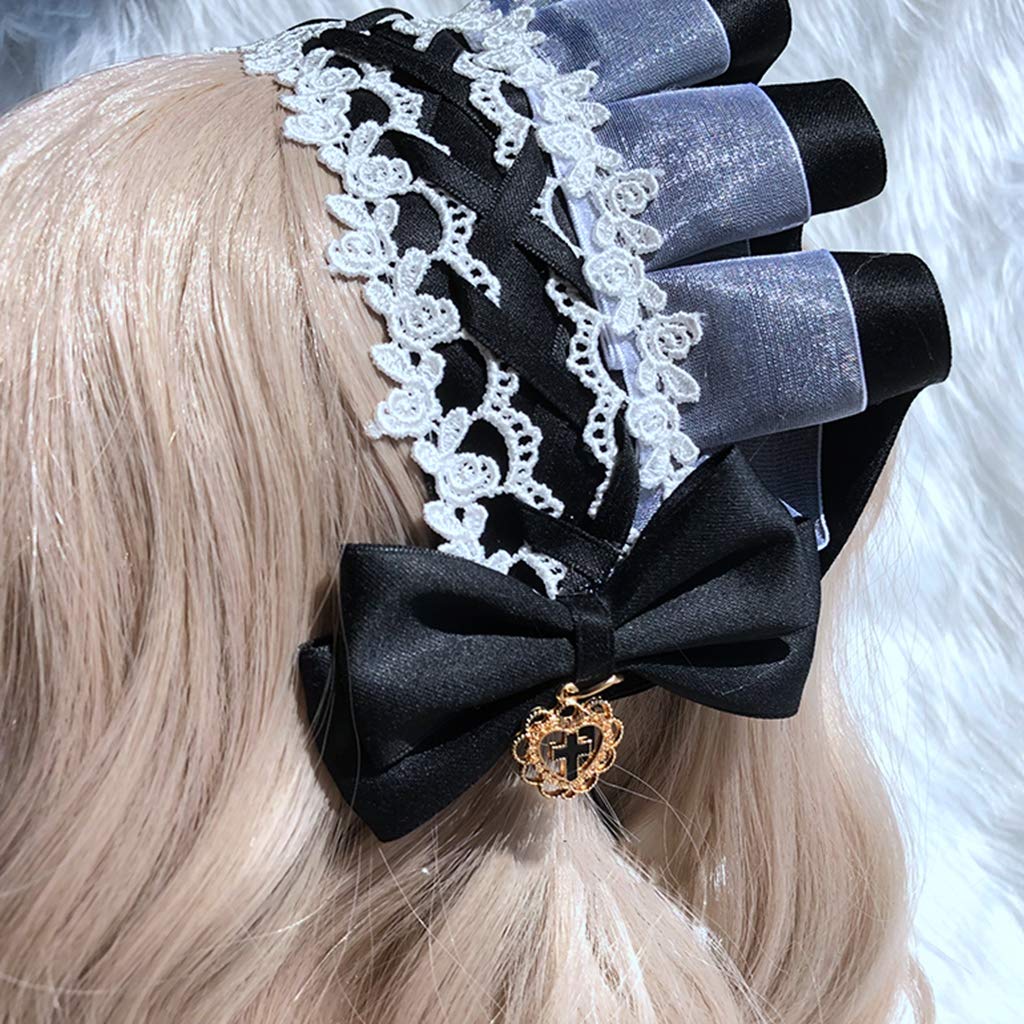 Amazon.co.jp: ヘッドドレス ロリータ チャーム サテン 髪飾り ヘア 