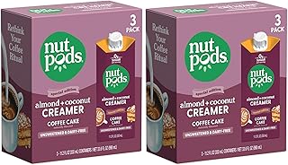 nutpods Coffee Cake Unsweetened Dairy-Free Creamer, Made from Almonds and Coconuts, Whole30, Keto, Gluten