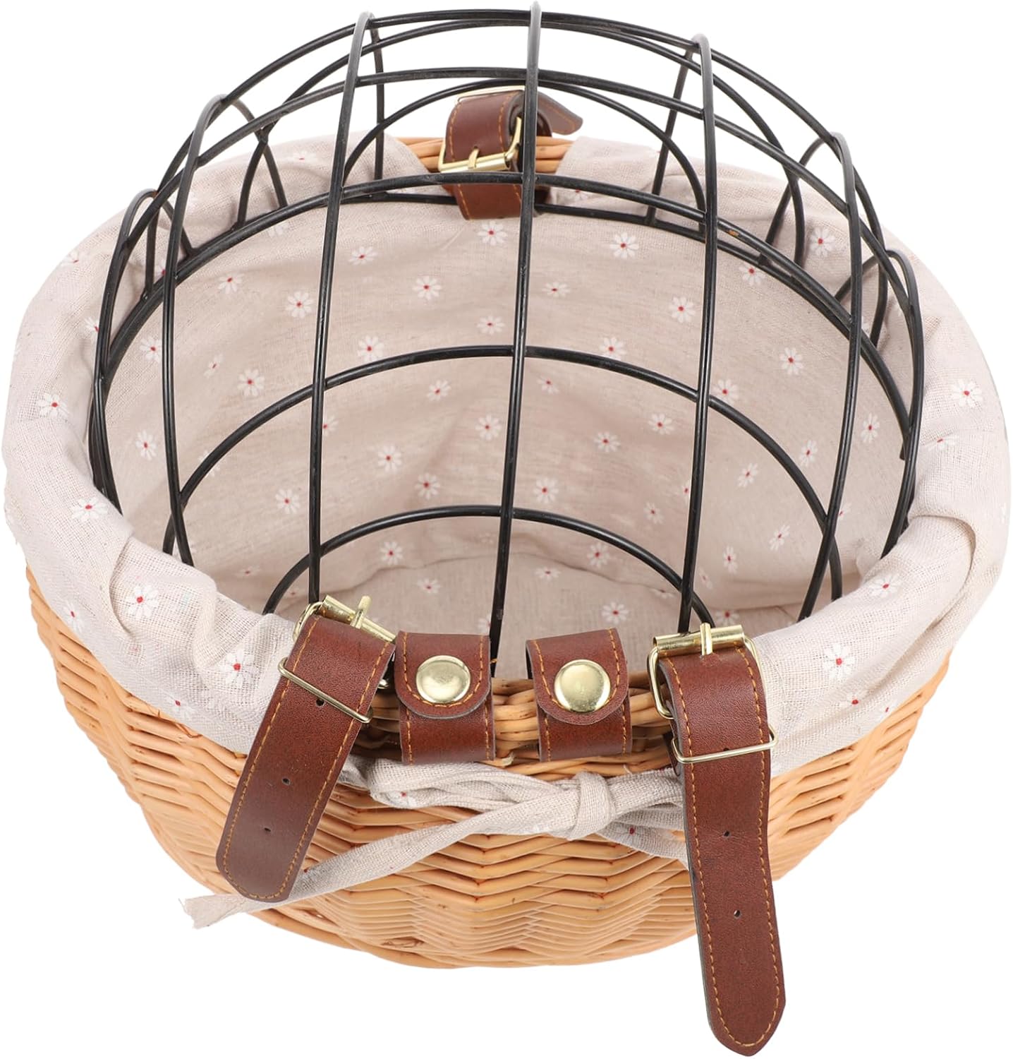 UPKOCH Removable Bike Basket for Pets Front Carrier Quick-Release Mounting System Strong Load-Bearing and Cats Convenient for Cycling Adventures