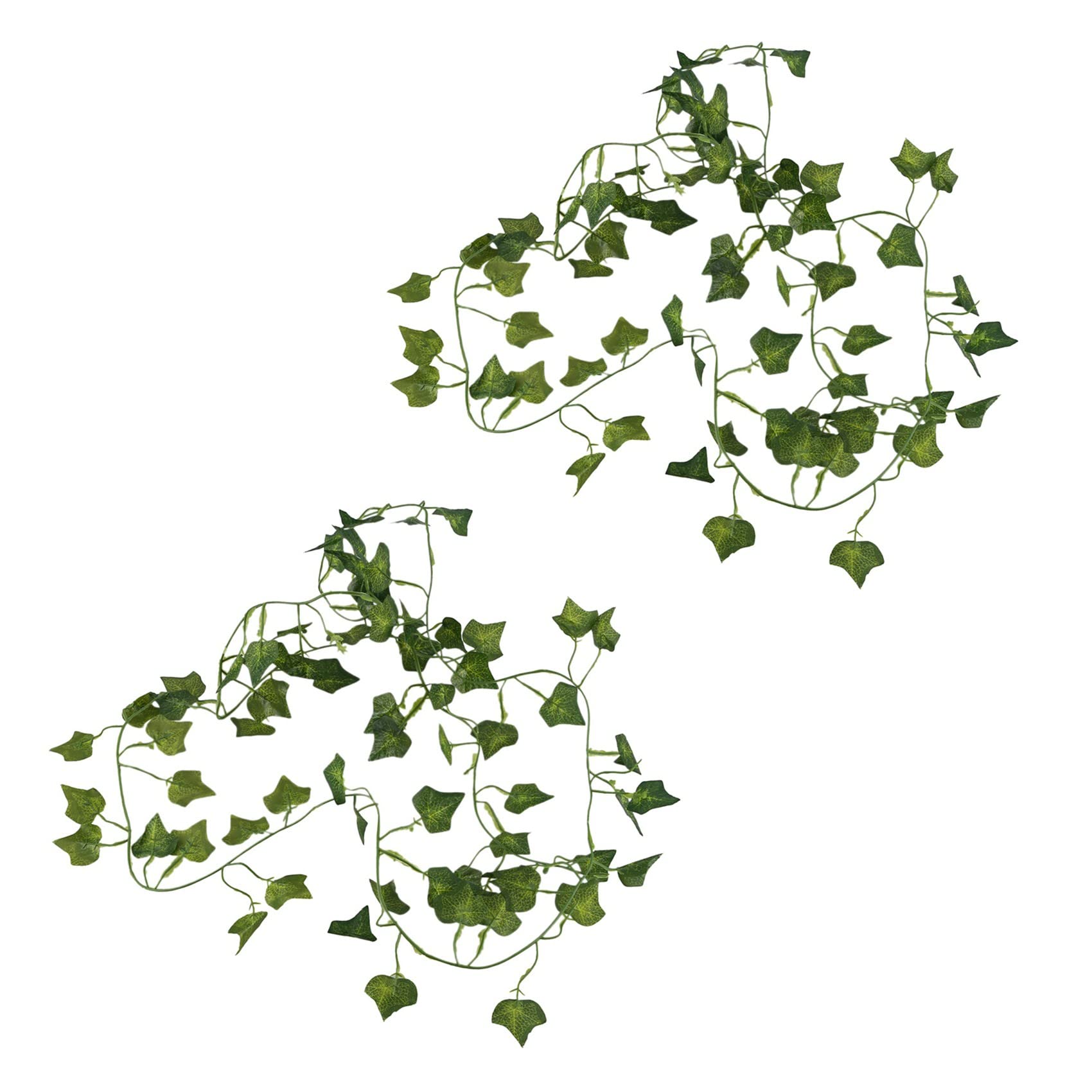 Hndhbfgrt 2pcs 2M 6.6 Feet Artificial Ivy Fake Foliage Leaf Flowers Plants Garland Garden Decoration 2M (Leaf)