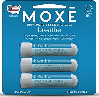 MOXE Breathe Pink Himalayan Aromatherapy Sinus Sea Salt Inhaler (Pack of 3)