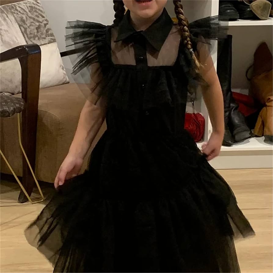 Amazon.com: PURFEEL Girls Black Dress Kids Goth Dress up