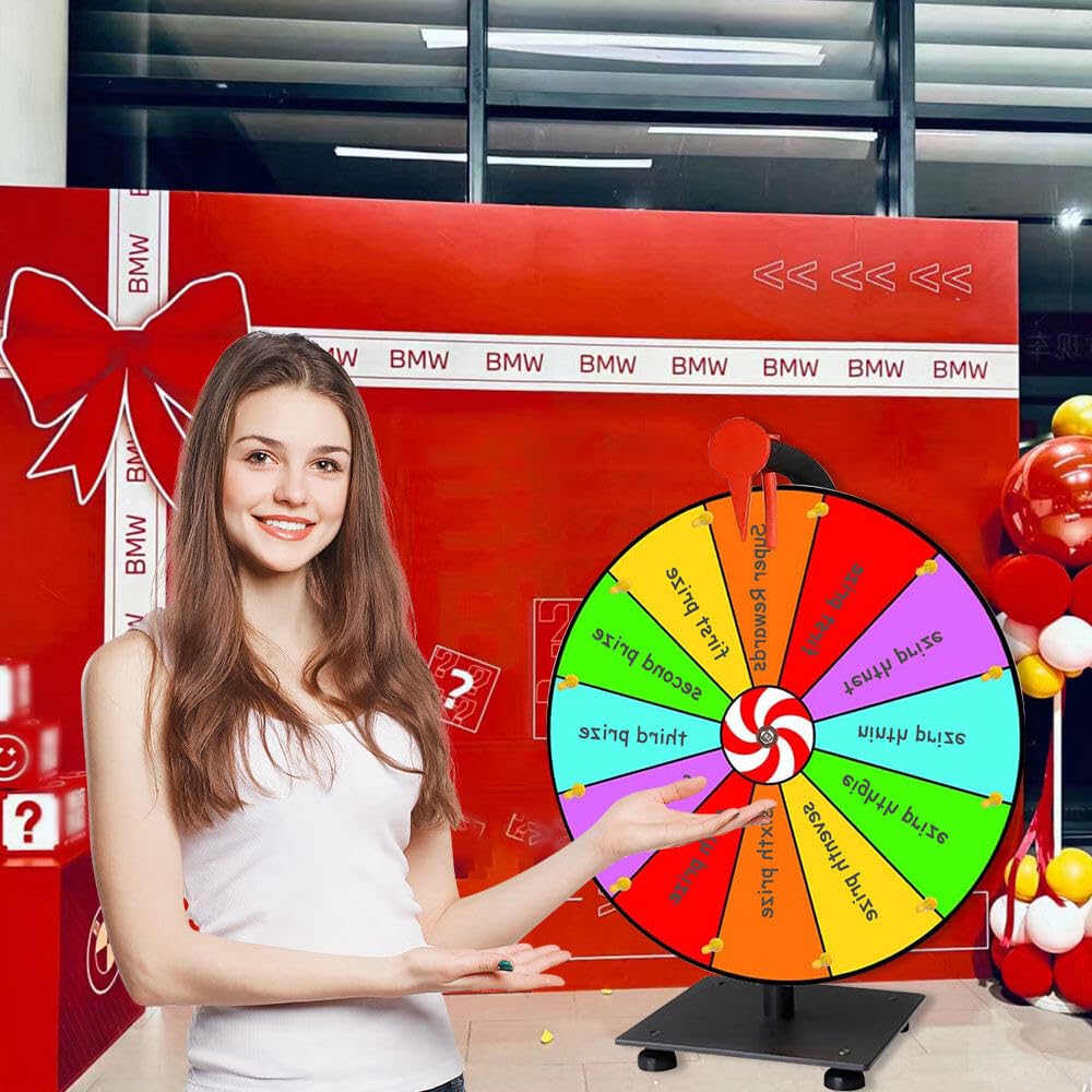 Ruota della fortuna, 12 ruote della fortuna, fai da te, con pennarello e gomma, per giochi della lotteria, giochi di parole, carnevale