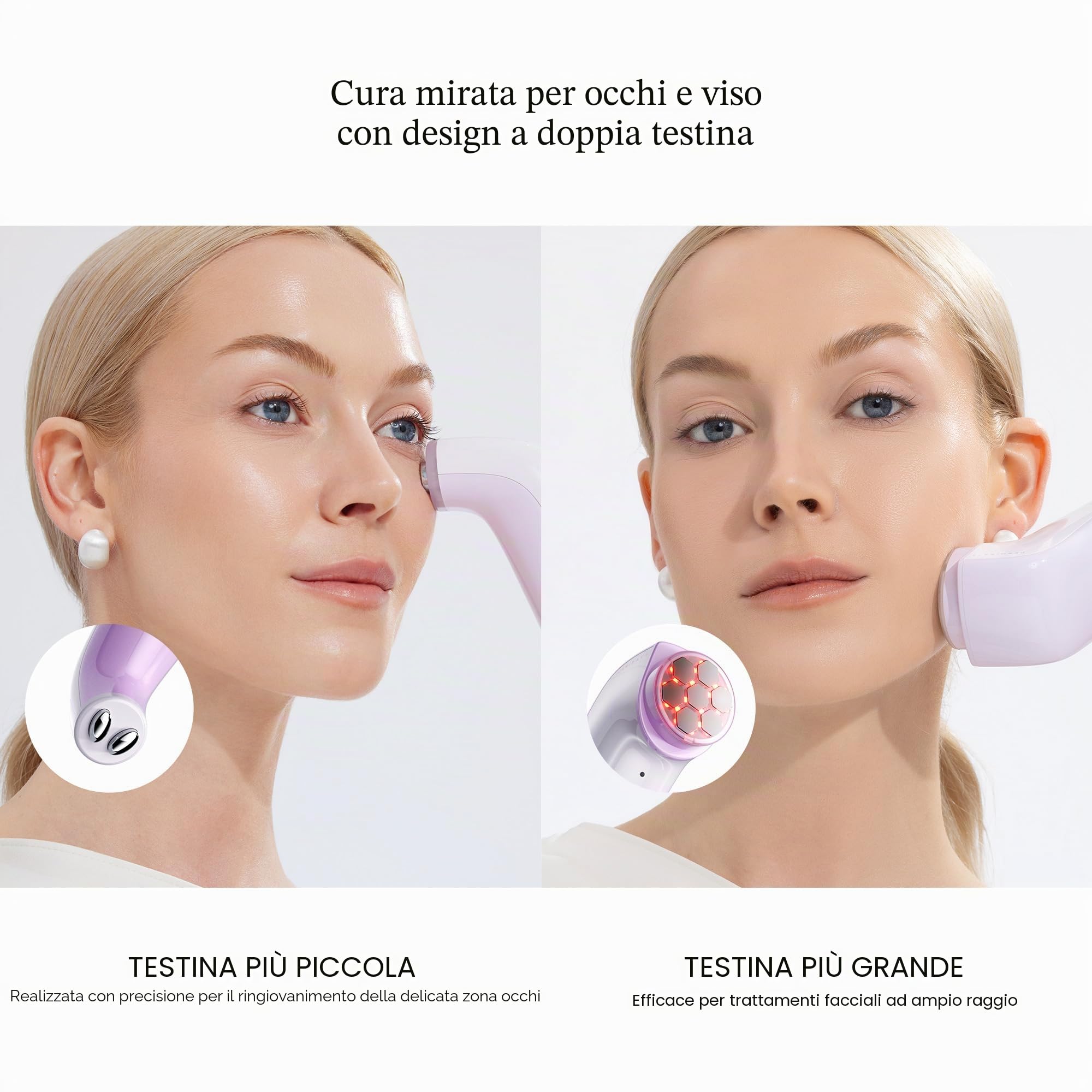 DermRays Dispositivo di bellezza multifunzionale M1,4 in 1 dispositivo facciale microcorrente per uso domestico, dispositivo anti-invecchiamento, per rassodare il viso, rughe, sollevare, tonificare