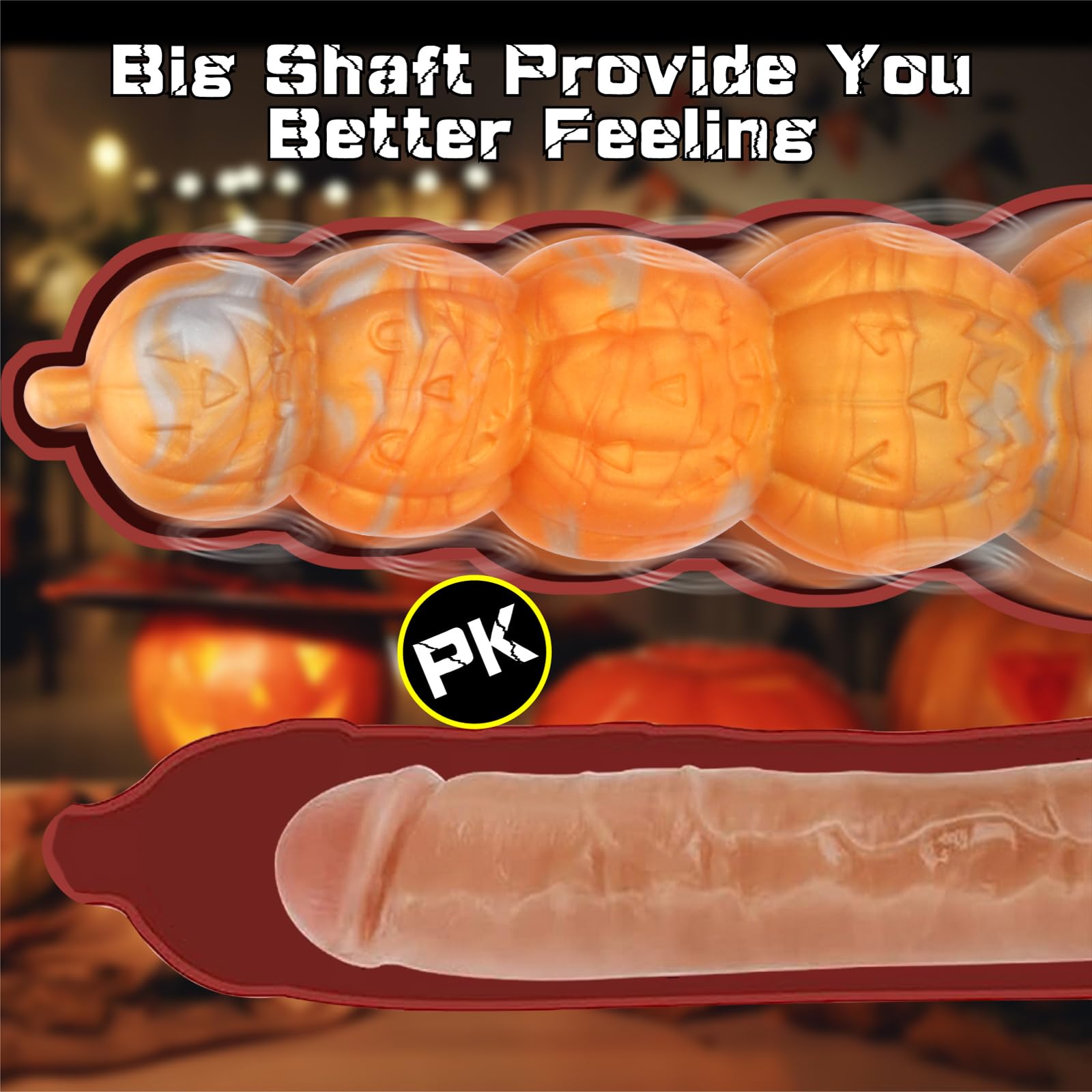 Fantasy Monster Dildo, Anal Dildos Anal Beads for Men, 7.87 Inch Silicone Knot Dildo with Suction Cup, Realistic Dildos for Women, Soft Fat Ribbed G Spot Prostate Fake Penis, Adult Sex Toys: 7.87 Inch Big Pumpkin Dildo