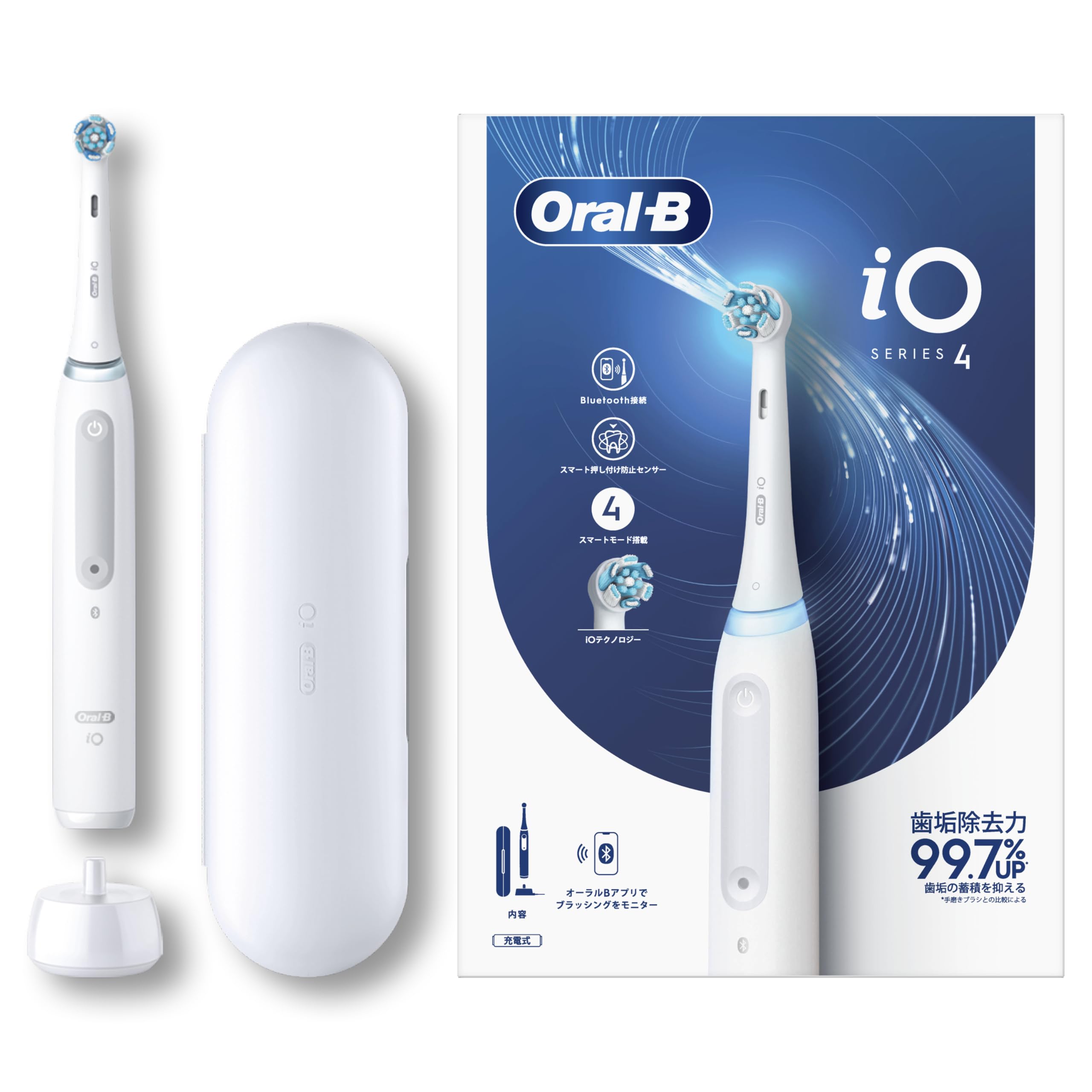 電動歯ブラシ iOシリーズ iO4 クワイトホワイト iOG41A61KWT Amazon.co.jp: ブラウン 電動歯ブラシ オーラルB 【定番旧モデル】iO4