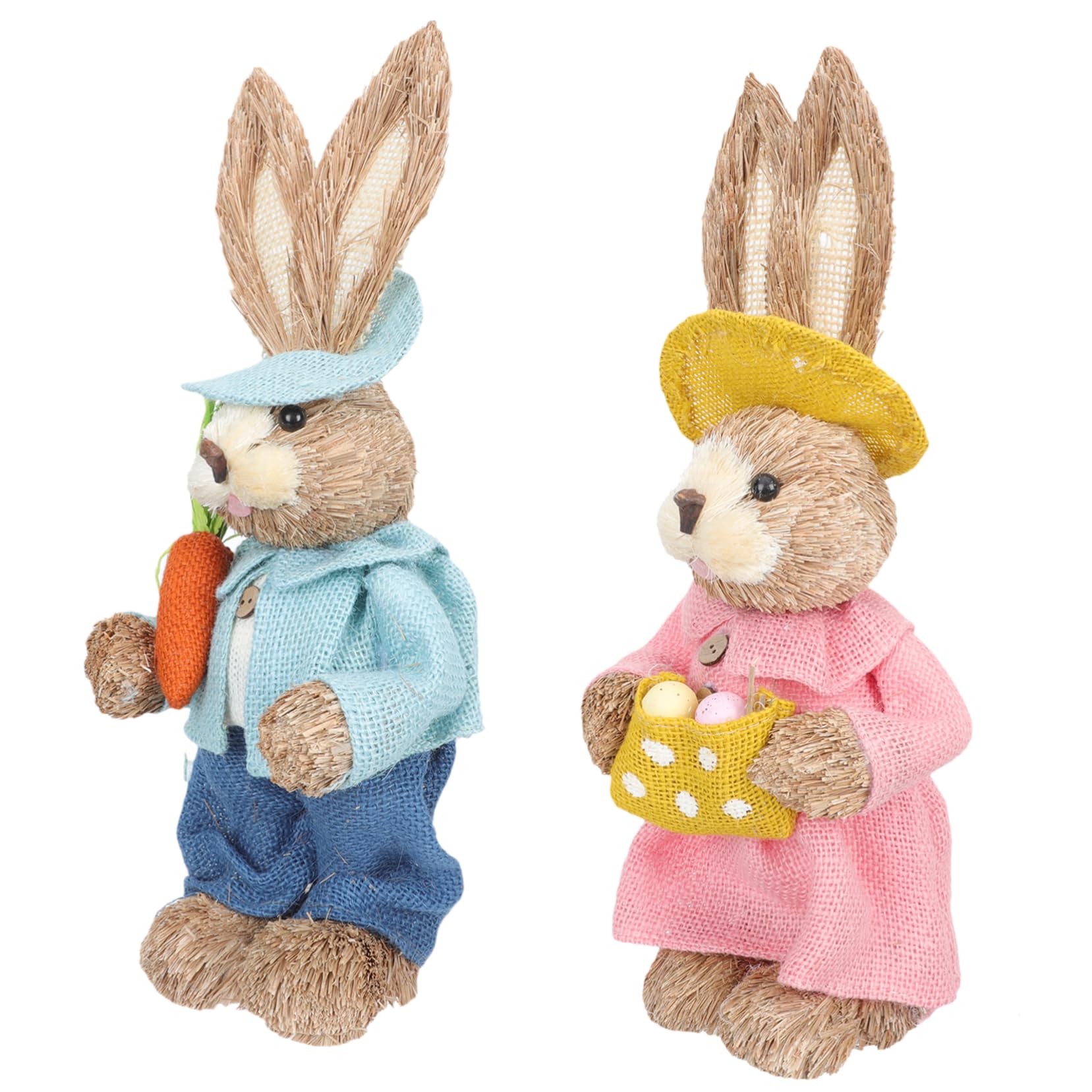 Alipis 2 Set Coniglio Di Paglia Fatto A Mano Cibo Per Conigli Arredamento Di Animali Di Natale Fare Rifiuti Il Coniglietto Di Pasqua È Accalcato Tratta Cavia Cotone 2 Pezzi * 2