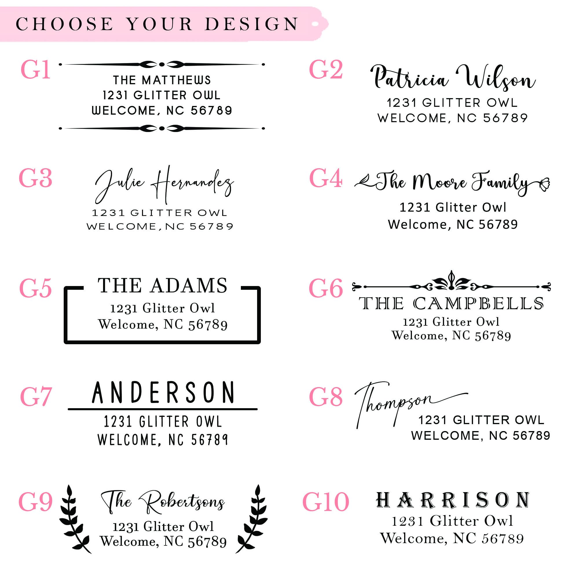 Personalized Cat Return Address Labels - Set Of 240 Self-Adhesive Labels With 4 Cute Designs