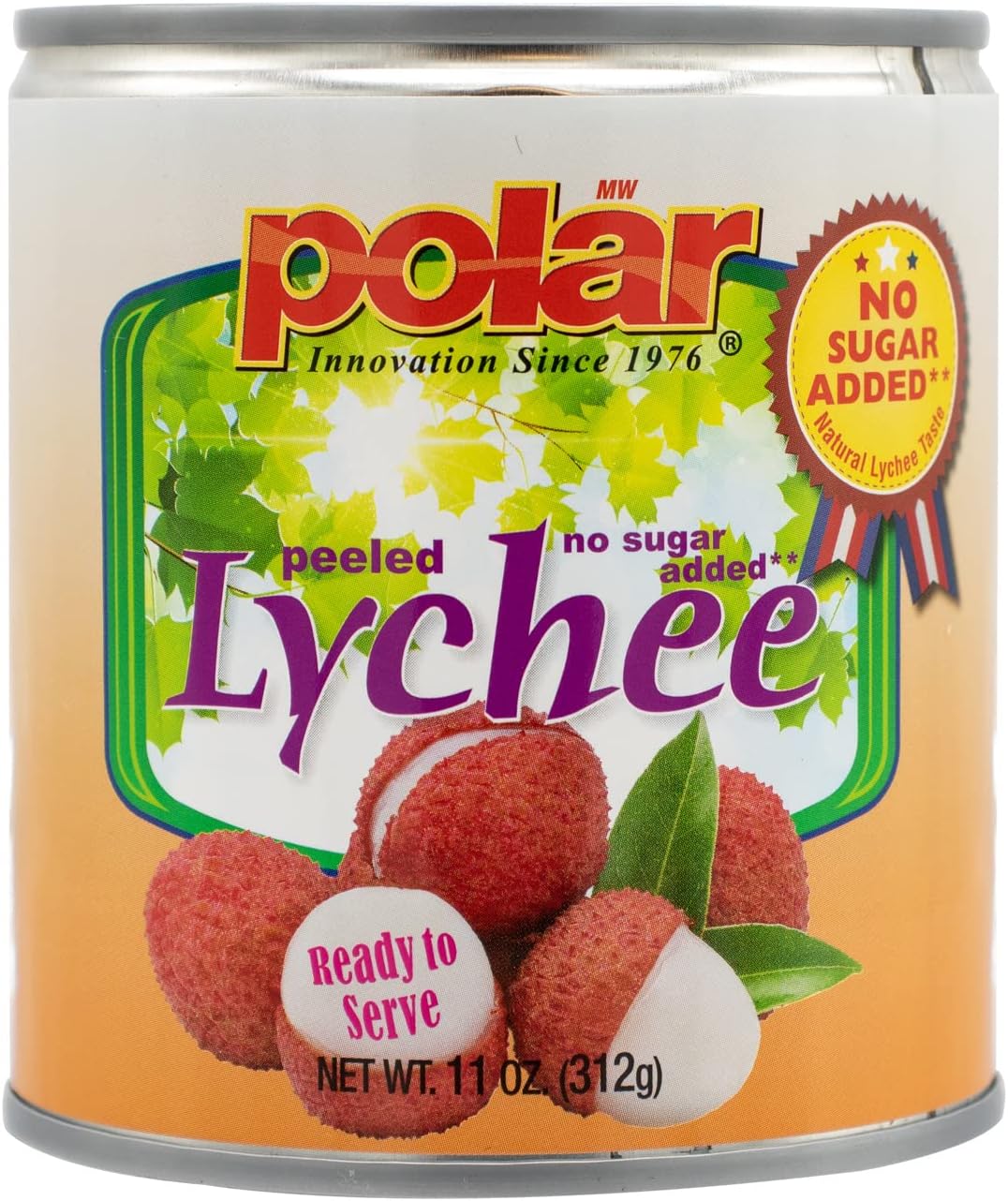 MW Polar Polar Lychee No Sugar Added, 11 Ounce (Pack of 12)