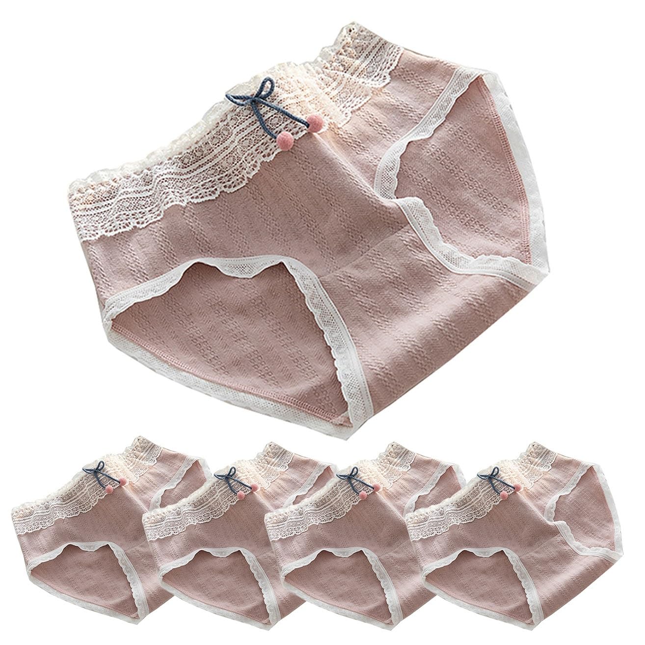 5-Pack Girls Underwear Cotton Teen Student Briefs Panties For Children Kids