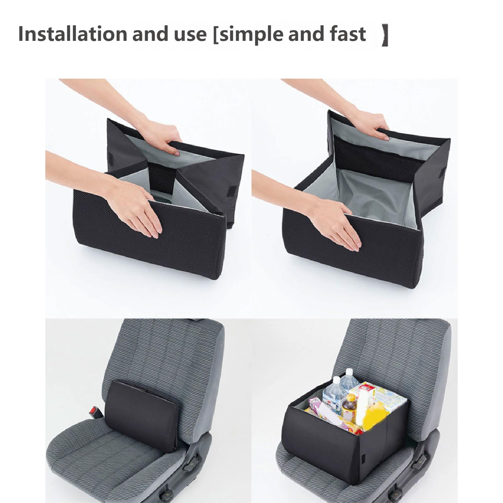 Scatola organizer multifunzione per auto, 30 l, pieghevole, per sedile posteriore o bagagliaio, organizer per auto da viaggio