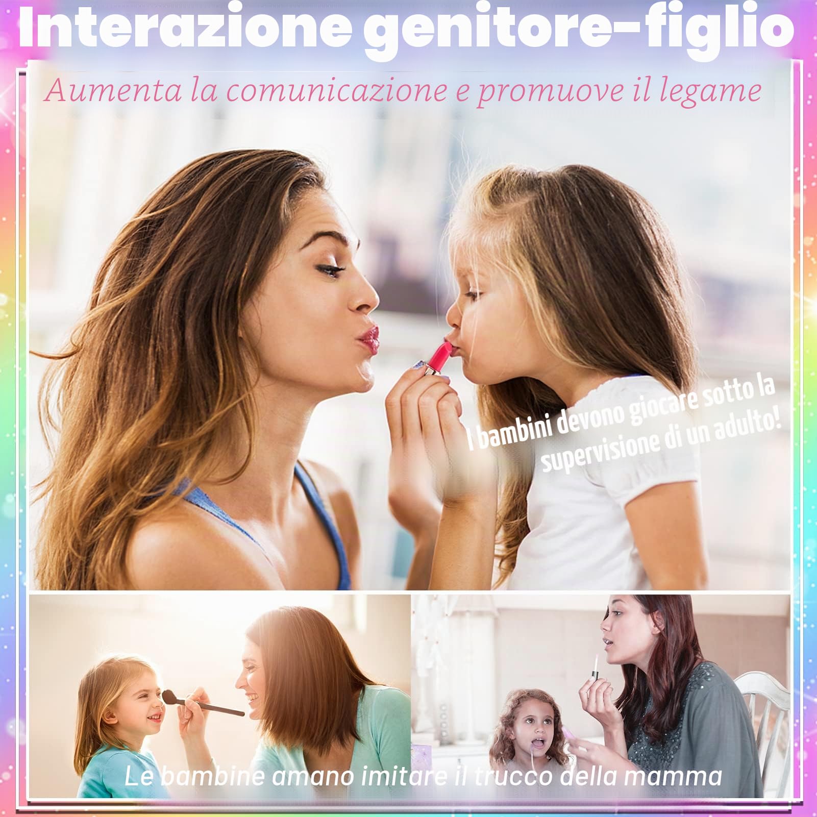 STAY GENT Trucchi Finti Set Parrucchiera Bambina con Argento Unicorno Borsa Valigetta, Regali per Ragazze 3-12 Anni, 20 Pezzi