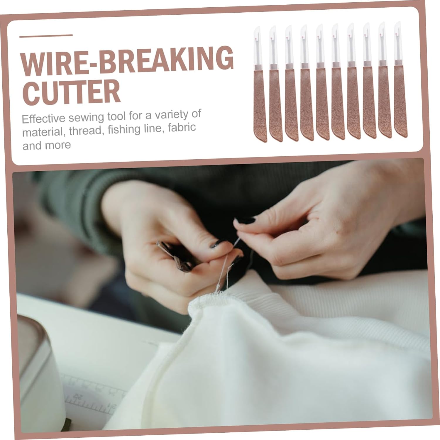 BEBEMOKO Seam Ripper Thread Cutter with Lid 10-Piece DIY Cross Stitch Unpicker Set for Quilting and Sewing Projects Essential Tool for Aspiring and Sewing Enthusiasts
