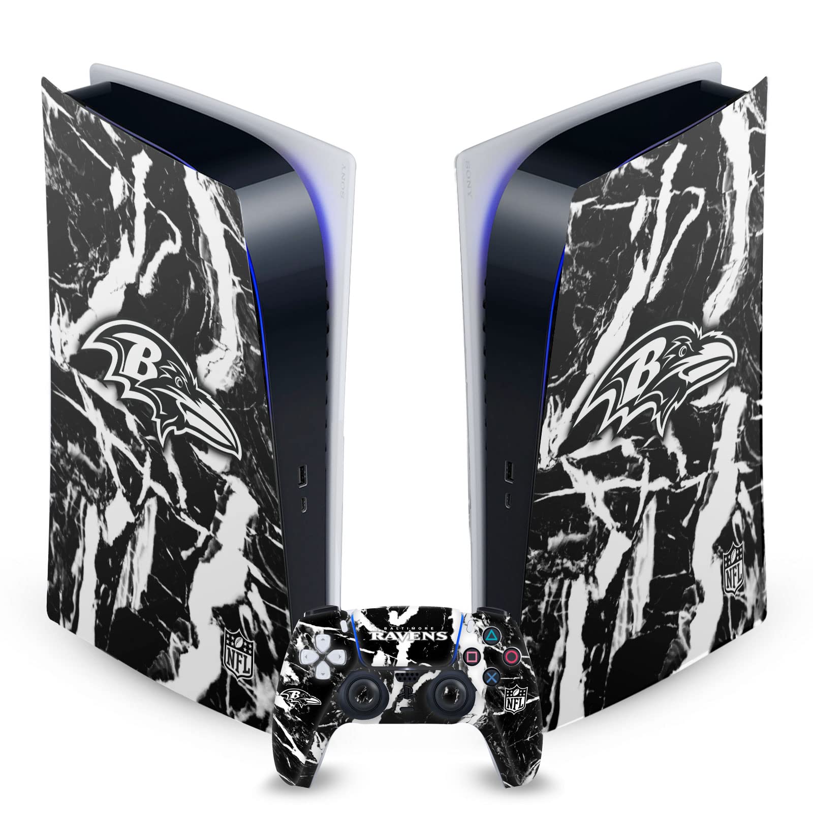 Skin Baltimore Ravens pour PS5 Digital et manette par Head Case Designs