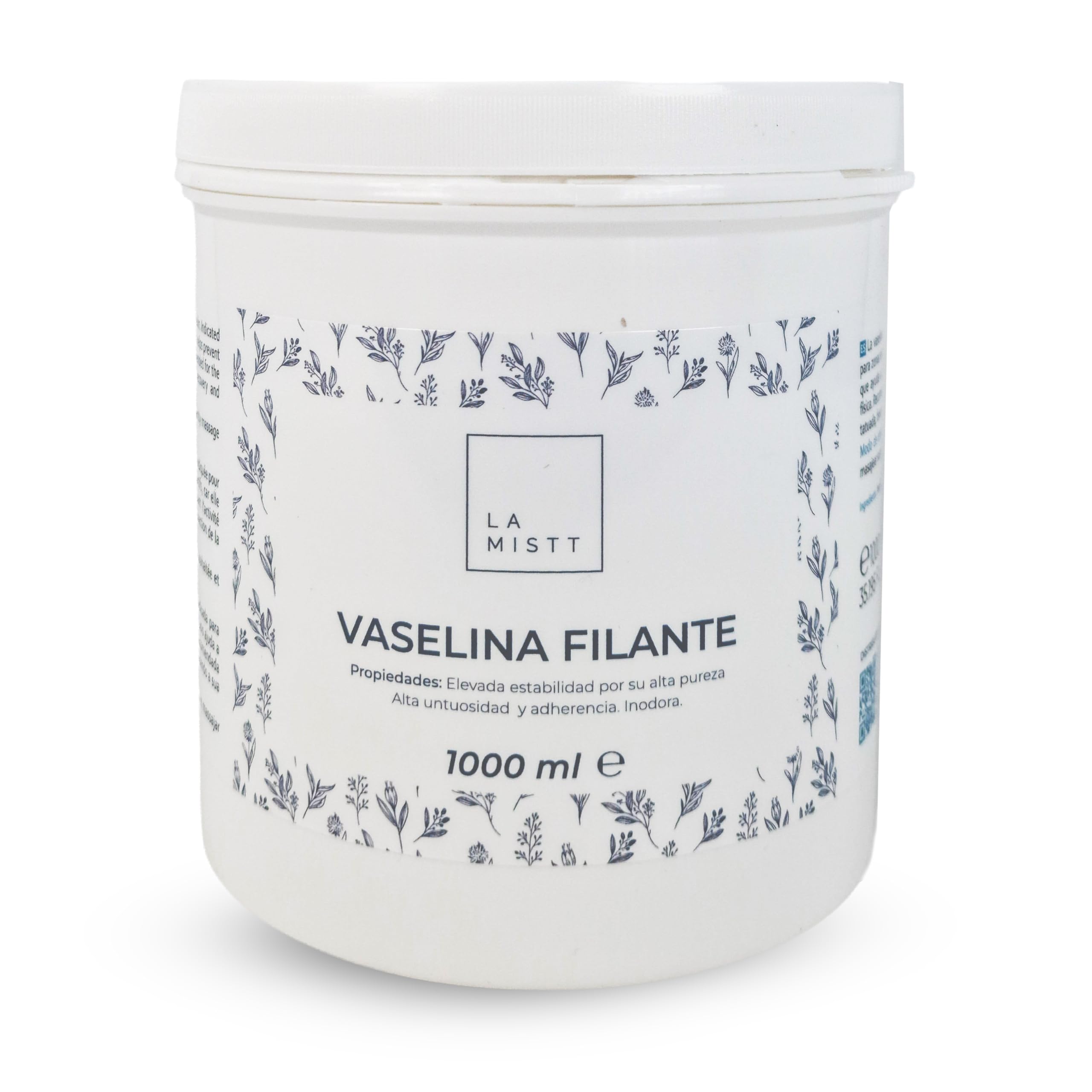 Vaselina Filante Blanca 1 Litro - Vaselina para Uso Profesional, Tatuajes, Hidratación