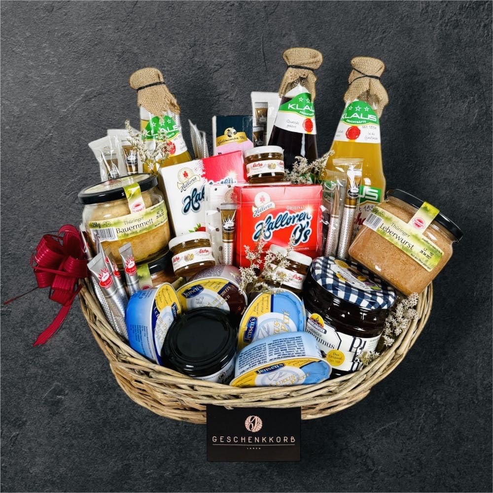 Bürofrühstück für 9 Personen | Leckerer Geschenkkorb mit Frühstücksüberraschungen | Präsentkorb für Kollegen | Geschenk für den Start in den Tag