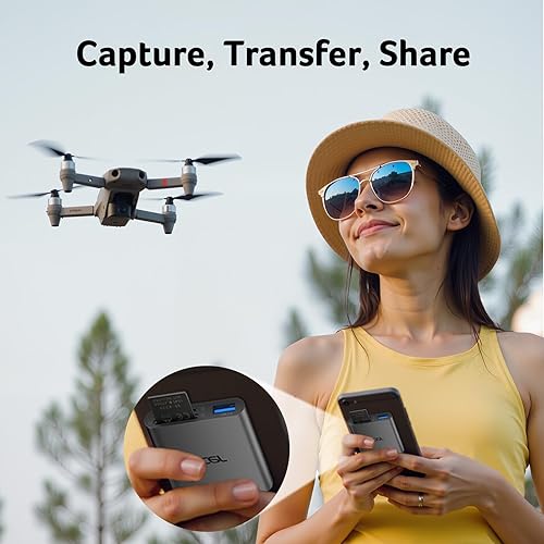 Miniatura 9 de Acer Lector de tarjetas SD USB C, lector de tarjetas de memoria 3 en 1 con ranuras dobles y USB 3.0, adaptador de tarjeta micro SD para iPhone 16/15