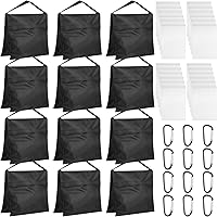 OMISTAR 12PCS Photography Sandbags Set - Heavy Duty Weight Bags for Tripods, Booms & Studio Lights, Waterproof Oxford Fabric w/ Carabiners