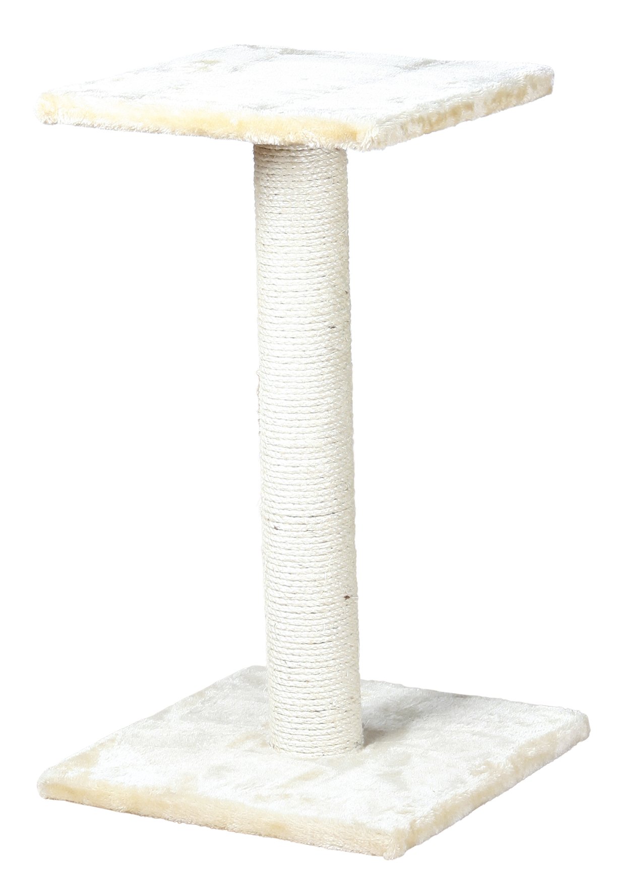 Espejo Cat Scratching Post 27.2 Inch - Cat Scratcher with Soft Fabric Covering Base and Durable Sisal Rope - with Resting Platform - in Beige