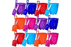 ArtCreativity Beach Sand Castle Buckets and Shovels Set for Kids
