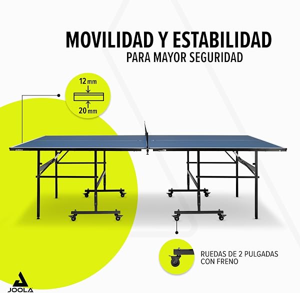 JOOLA Inside 13 Mesa de Ping Pong Mesa de Ping Pong de Interior Plegable – Montaje rápido – Incluye Red incluida, 274 x 152,5 x 76 cm - 3