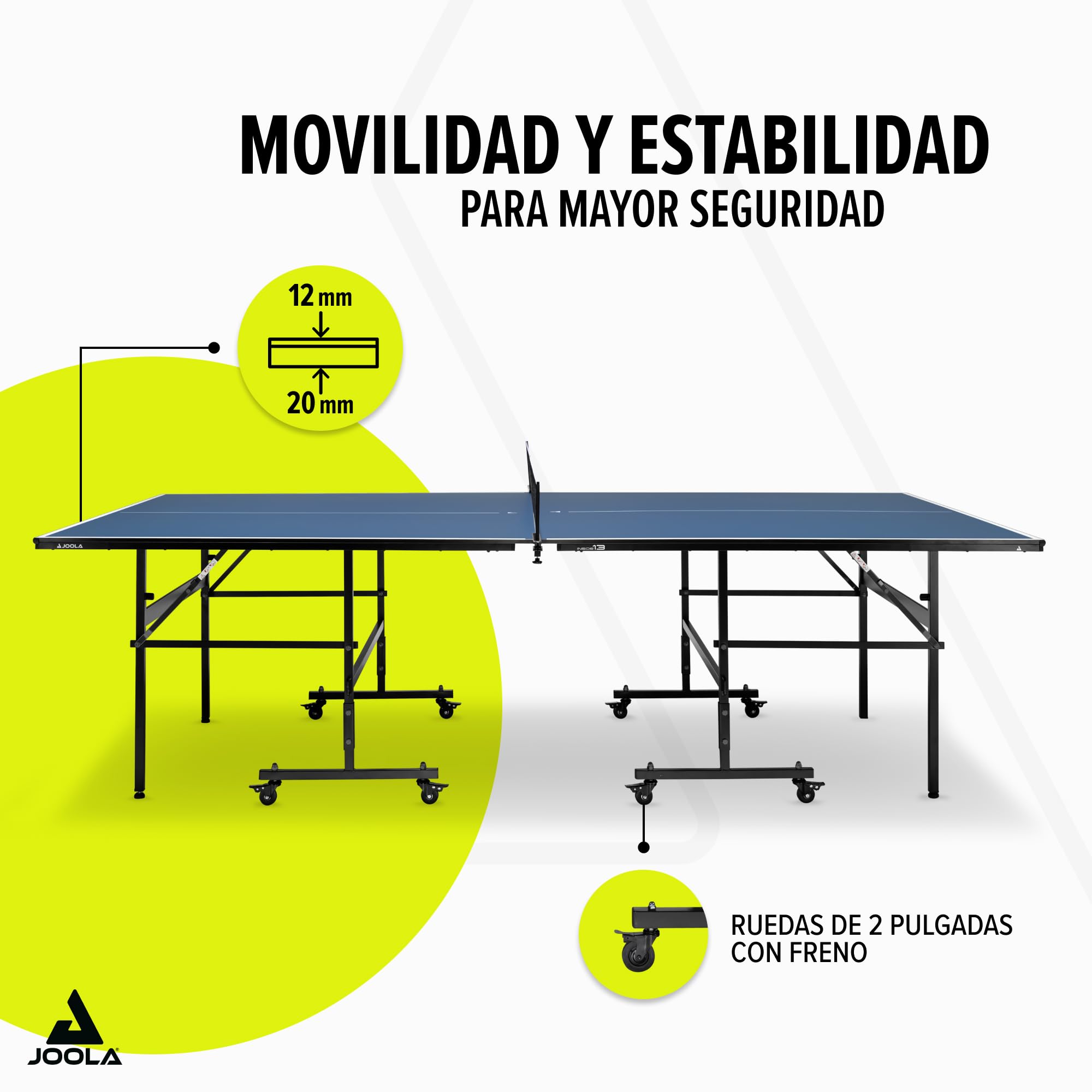 JOOLA Inside 13 Mesa de Ping Pong Mesa de Ping Pong de Interior Plegable – Montaje rápido – Incluye Red incluida, 274 x 152,5 x 76 cm — view 3