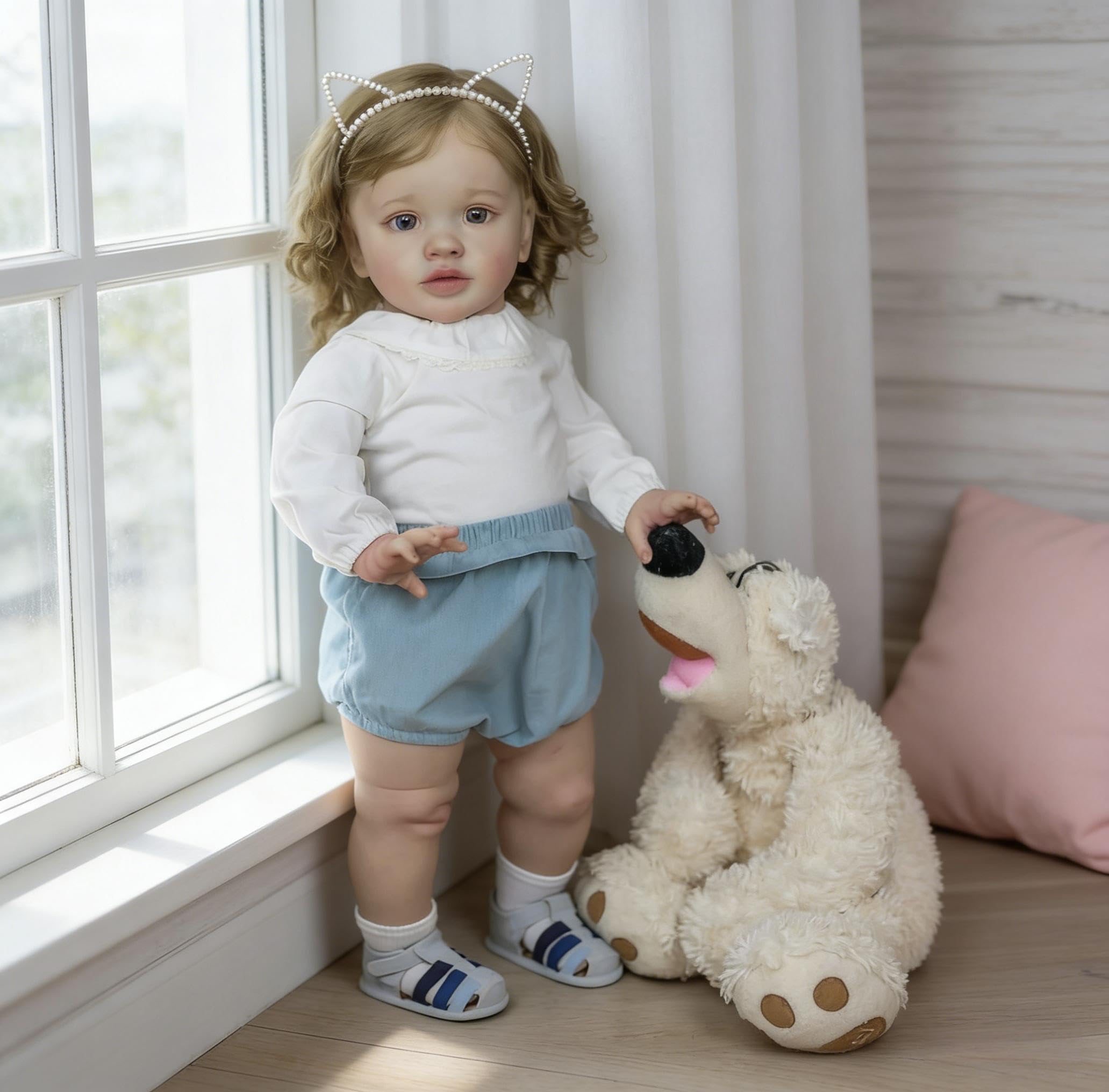 RXDOLL Reborn lalki dla małych dzieci, 26 cali, 65 cm, dla dziewczynek, miękki silikon, winyl, realistyczny korpus z materiału, ręcznie robione lalki dla noworodków, prezent urodzinowy dla dzieci