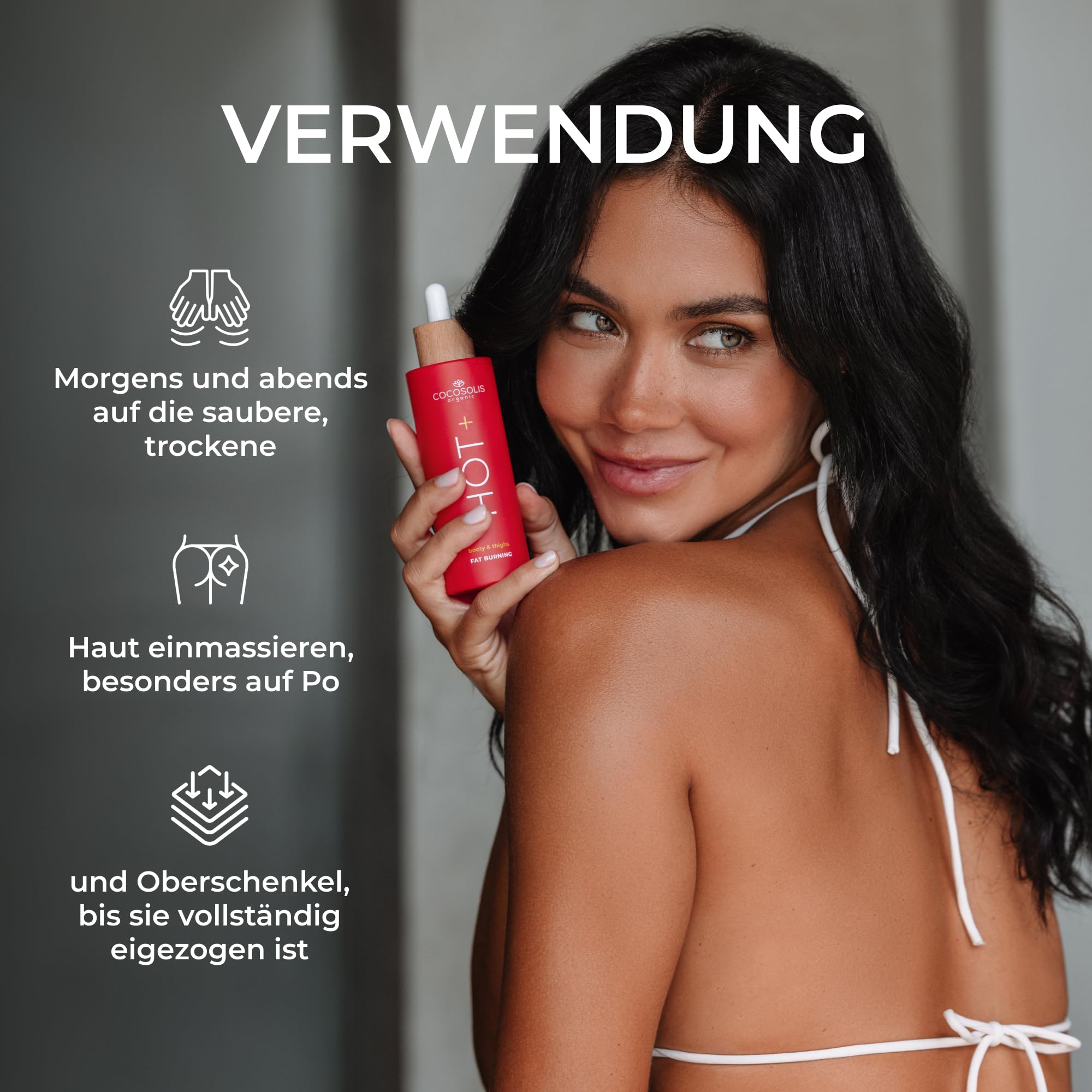COCOSOLIS HOT+ Fat-burning Serum Thermo-Serum zur Gewichtsabnahme. Formel mit klinisch bewiesenen Inhaltsstoffen zur Fettverbrennung. Straffung und Glättung.