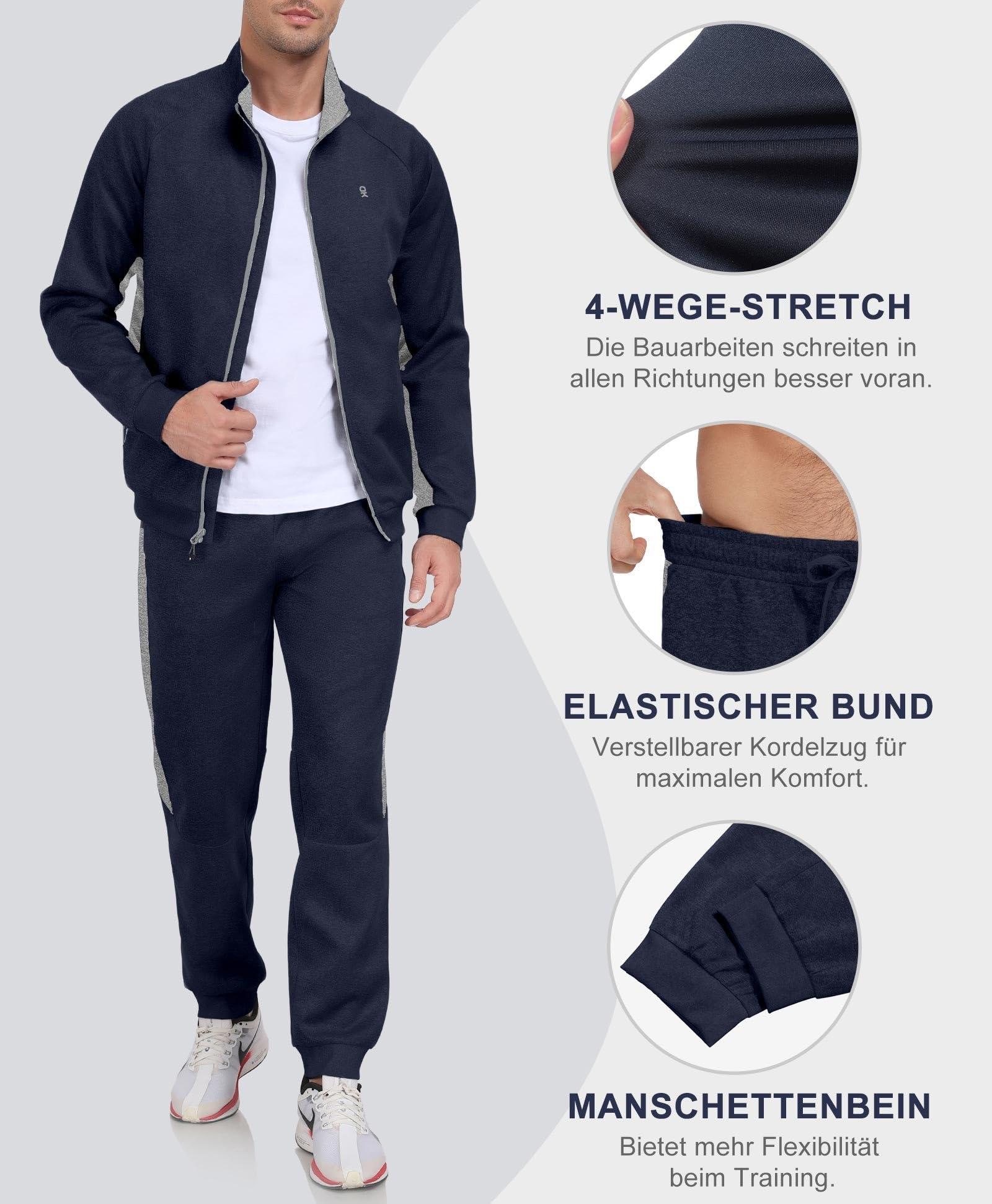 Little Donkey Andy Herren Trainingsanzug 2-Teilig Jogginganzug