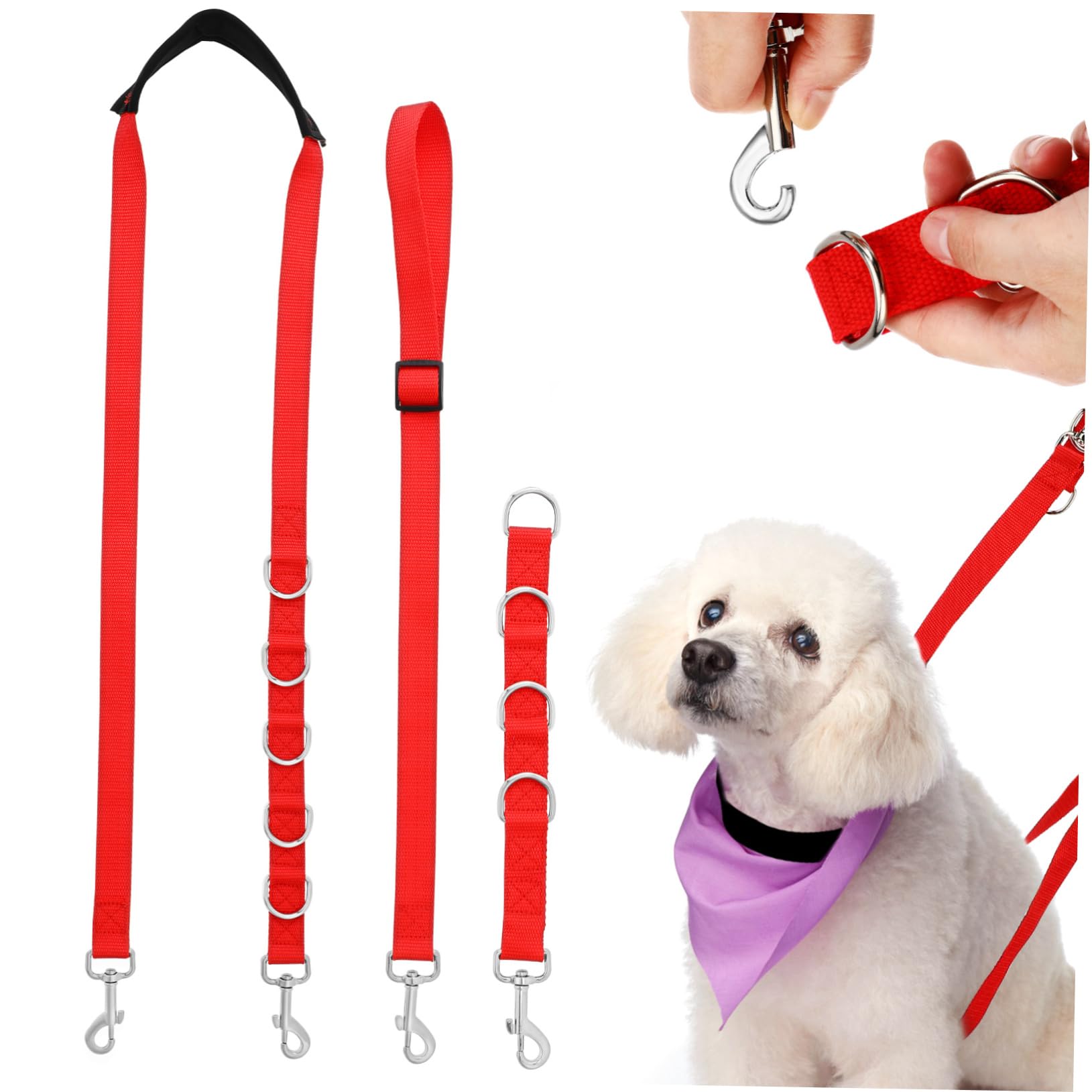 Levemolo Pet Dog Grooming Kit 3-Piece Set Loops Retractable Leash Harness Bathing Cord for Dog Grooming Bathing