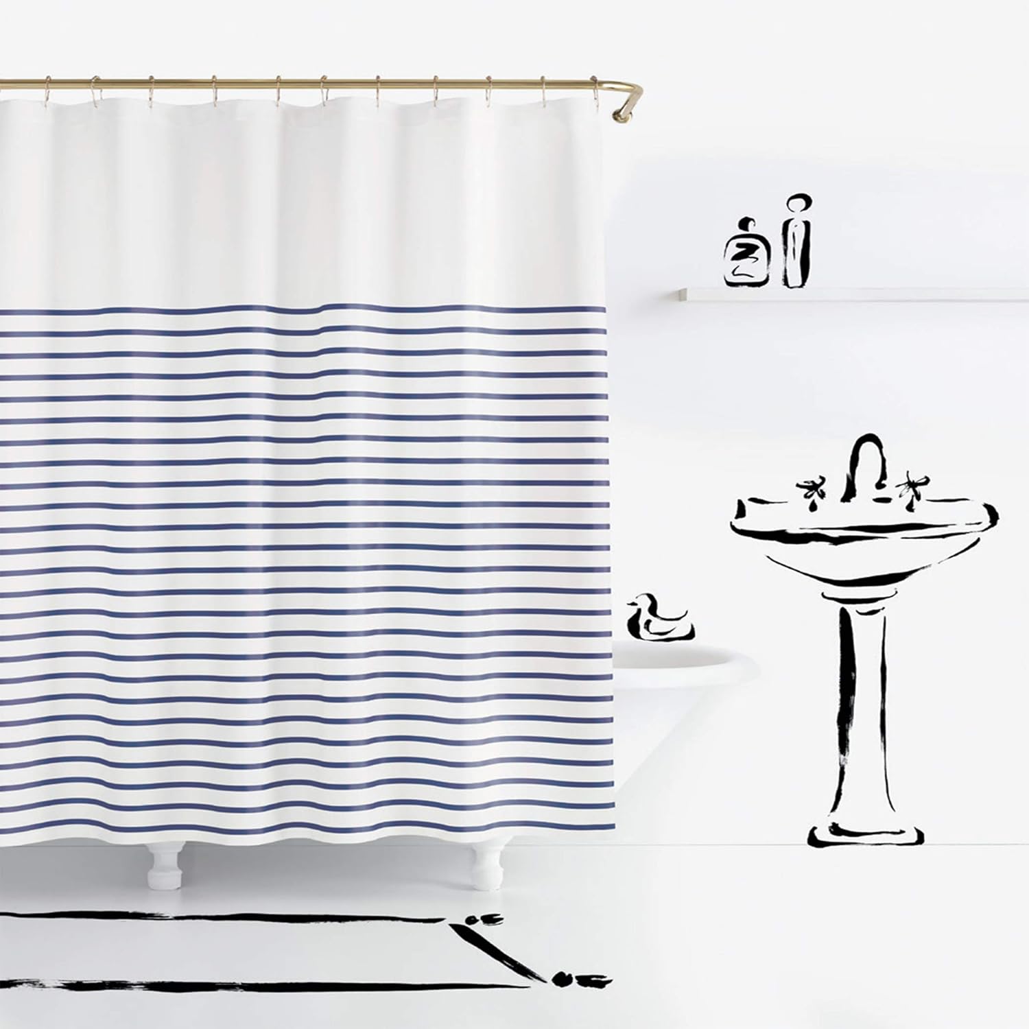 Kate Spade Harbour Stripe Shower Curtain Home & Kitchen