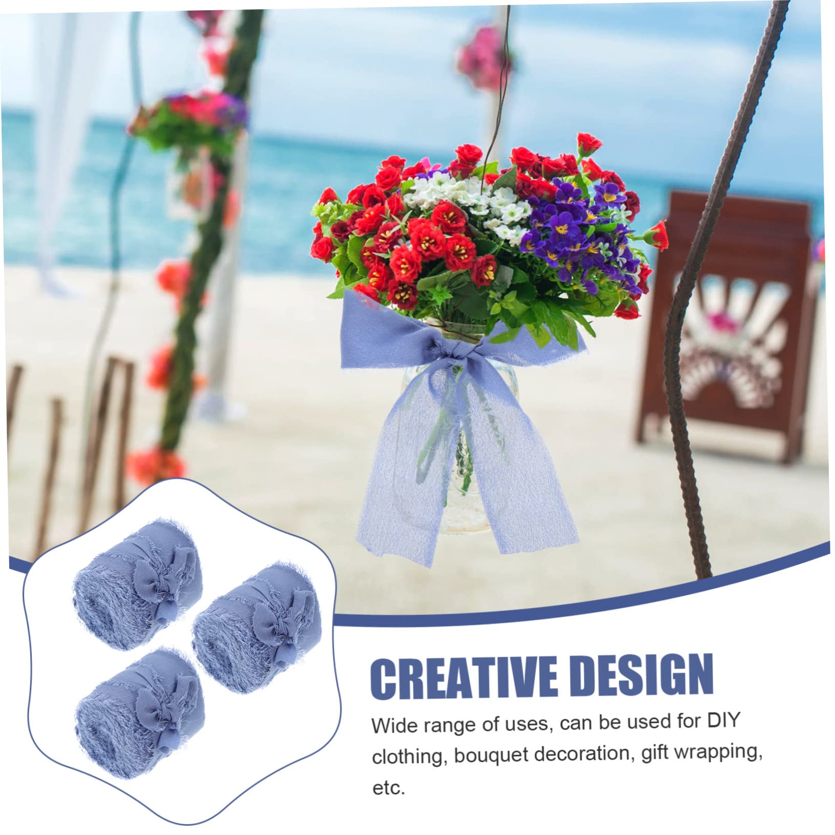 STOBOK 9stücke Zarte Fransenbänder Aus Chiffon Dekorative Und Hochzeitsbänder Wahl Für -projekte Und Kreative Verpackungen Yards