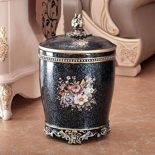 Miniatura 5 de NTIYOU Botes de basura de 3.1 galones de capacidad, multifunción con CoverLiving Room Baño, para el hogar, (color verde esmeralda) cesta