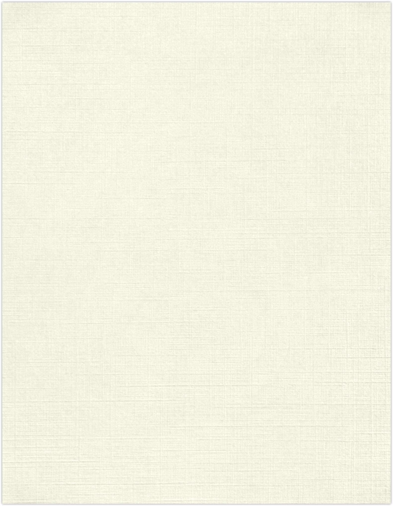 8 1/2 x 11 Paper- 70lb. Classic Linen Natural White | Perfect for Printing, Copying, Crafting, Resumes,various Business needs | 70lb. Paper | 81211-P-CL70NW-50