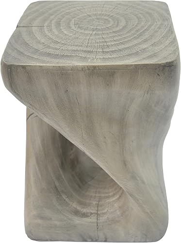 Miniatura 66 de kevinplus Mesa auxiliar redonda de madera para sala de estar, mesa auxiliar retro en relieve para apartamento, dormitorio, oficina (diámetro 20.5 x