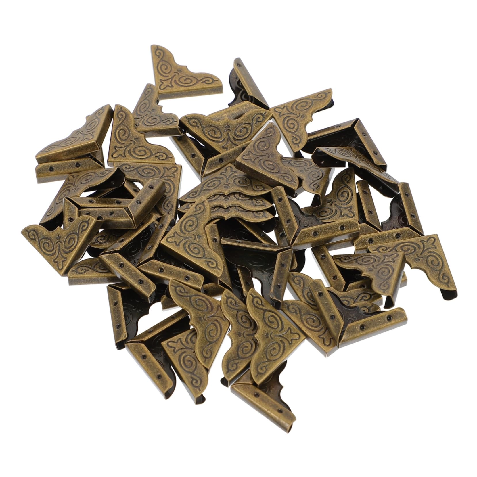 Veemoon 50Pcs Vintage Book Corner Protectors Decorative Antique Corner Covers for Scrapbooking Albums Notebooks Photo Books and Crafts