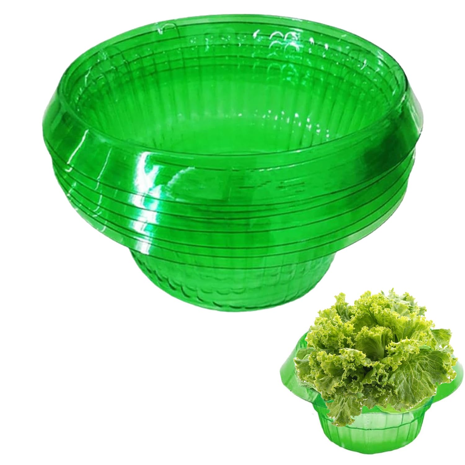 5PCS Snail Protector Rings, Snail Collar Snail Protector, Slug Traps Snail Traps for Garden, Vegetable Protector for Plants, Salads Cabbage, Chemical Free Snail Fence, Green Snail Protector Rings