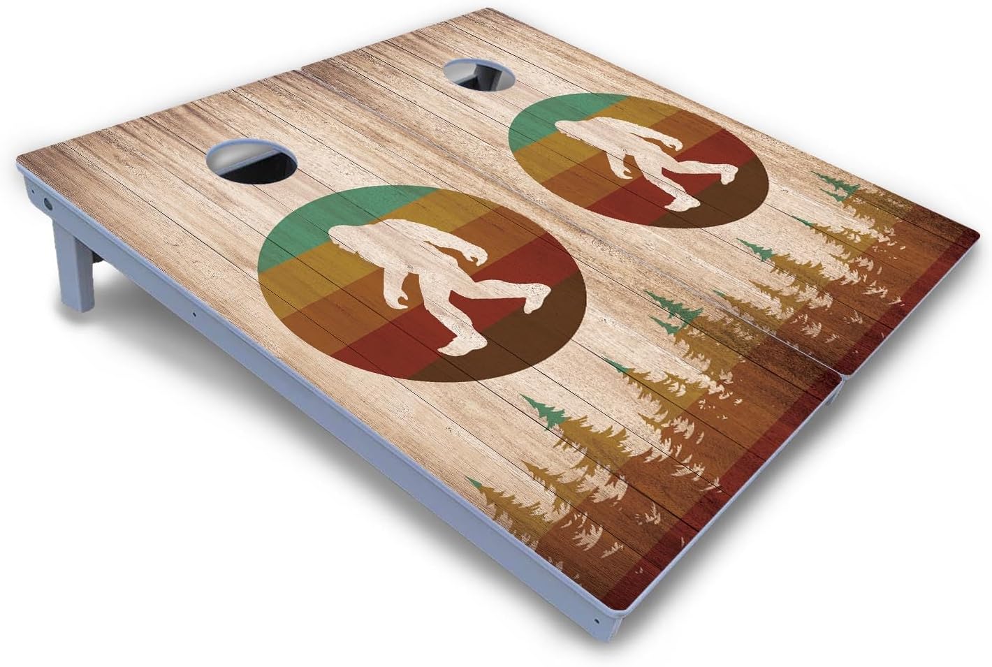 Cornhole Solutions All-Weather Cornhole Boards Set – Regulation 2x4 ft Boards with 8 Bags, UV Printed & UV Clear Coat, Reinforced Folding Legs, Premium Outdoor Game